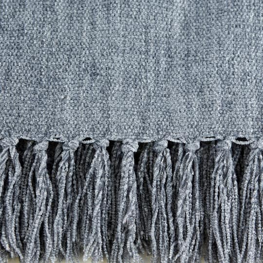 DII® Soft Denim Blue Chenille Throw